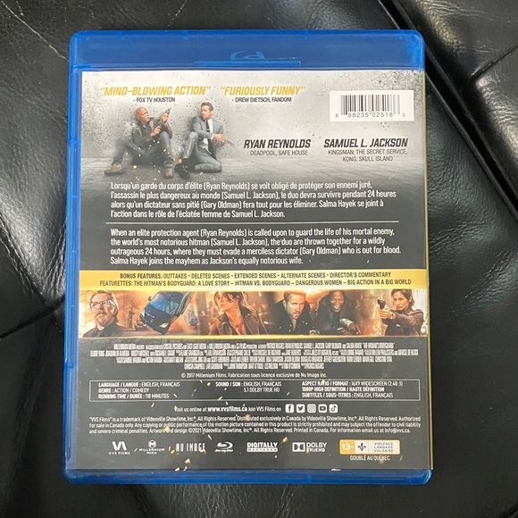 The Hitman's Bodyguard Blu-ray with Ryan Reynolds & Samuel Jackson - Picture 3 of 8